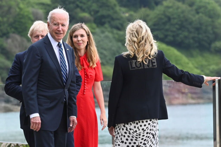 Jill and Joe Biden with Boris and Carrie Johnson