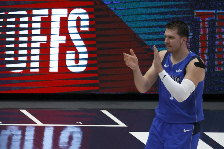Luka Doncic #77 of the Dallas Mavericks