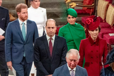 Harry and Meghan with Charles, William and Kate