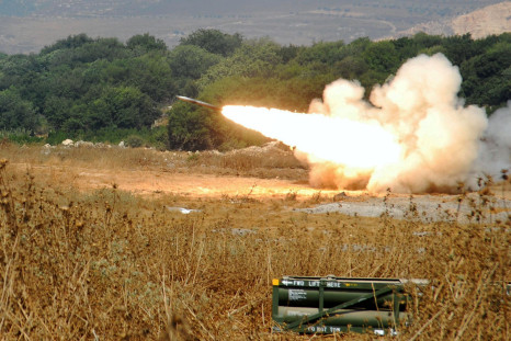  A rocket fired by a Multiple Launch Rocket System (MLRS) is launched against an Hezbollah target in South Lebanon July 16, 2006 from a forward base on the outskirts of the northern Israeli community of Bar Am. 