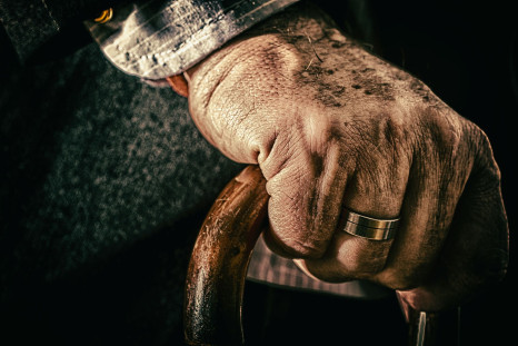 A file picture of an elderly man's hand. 