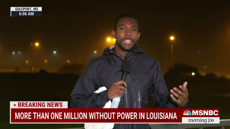 MSNBC TV reporter Shaquille Brewster