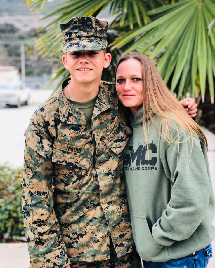 Lance Cpl. Kareem Nikoui with mom Shana Chappell 