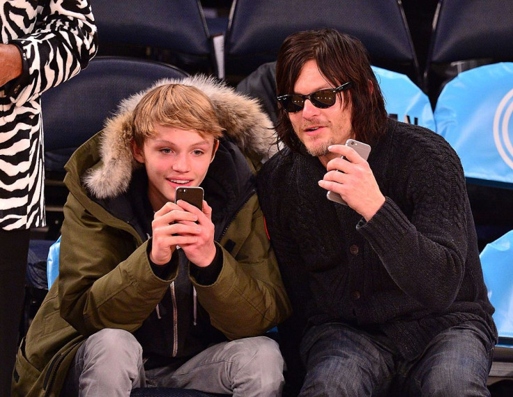 Norman Reedus and Mingus Reedus (L)