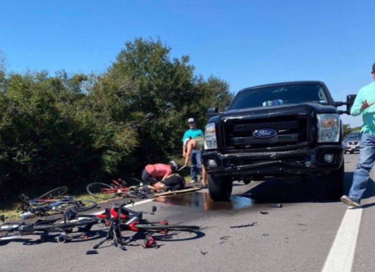 Teen truck driver runs over cyclists.