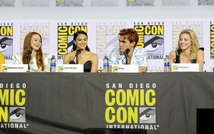 Madelaine Petsch, Camila Mendes, KJ Apa and Lili Reinhart speak at the "Riverdale" Special Video Presentation and Q&A
