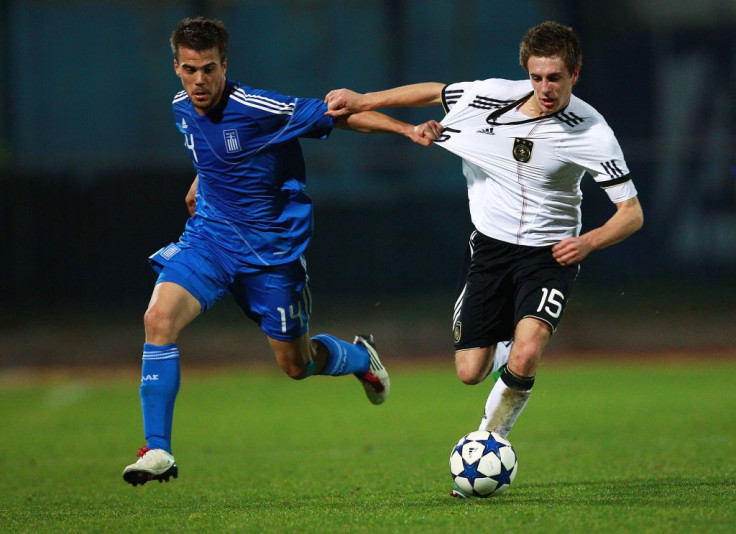 File picture of Nikos Tsoumanis of Greece (L) and Patrick Herrmann of Germany 