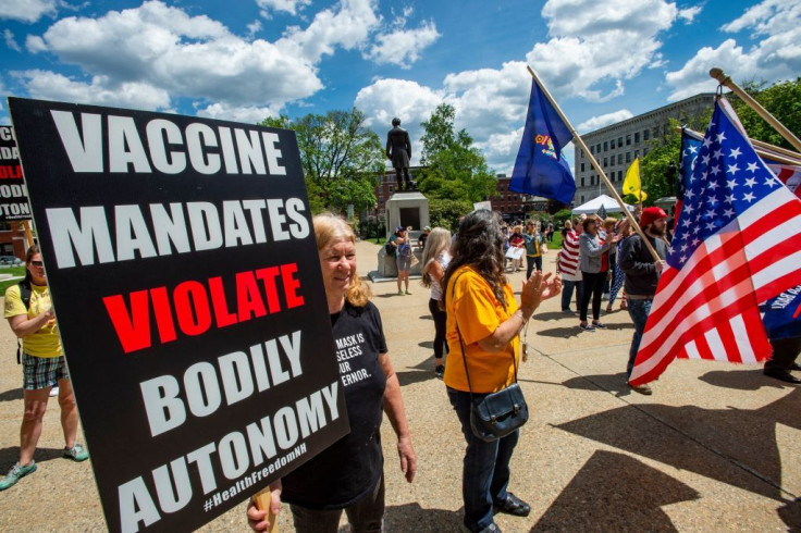 Representational image of an anti-mask and anti-vaccine rally