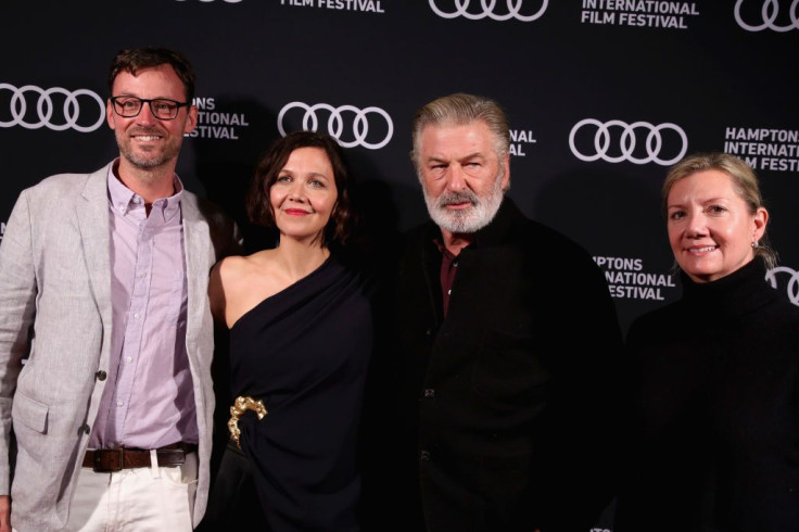 Alec Baldwin with his co-stars at the screening of 'The Lost Daughter'