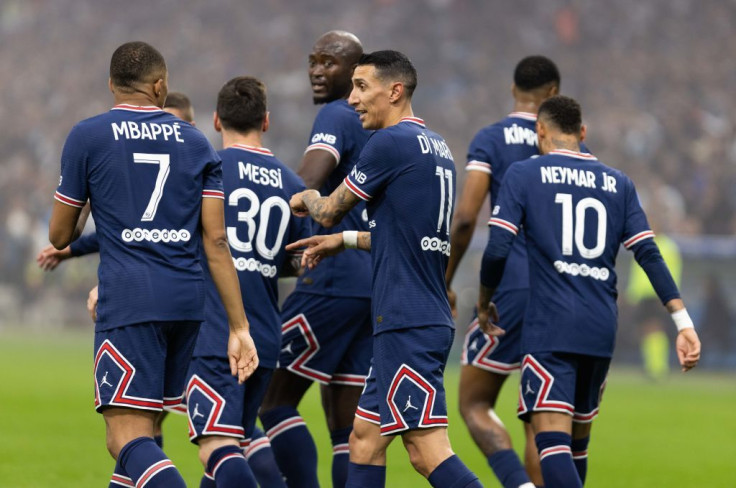 Equipe de football du PSG during the Ligue 1 Uber Eats match between Marseille and Paris Saint Germain