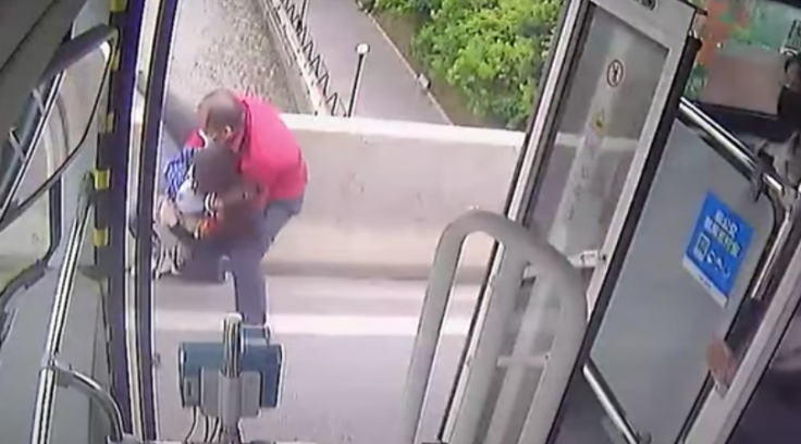 Bus driver saves mother and son from suicide.