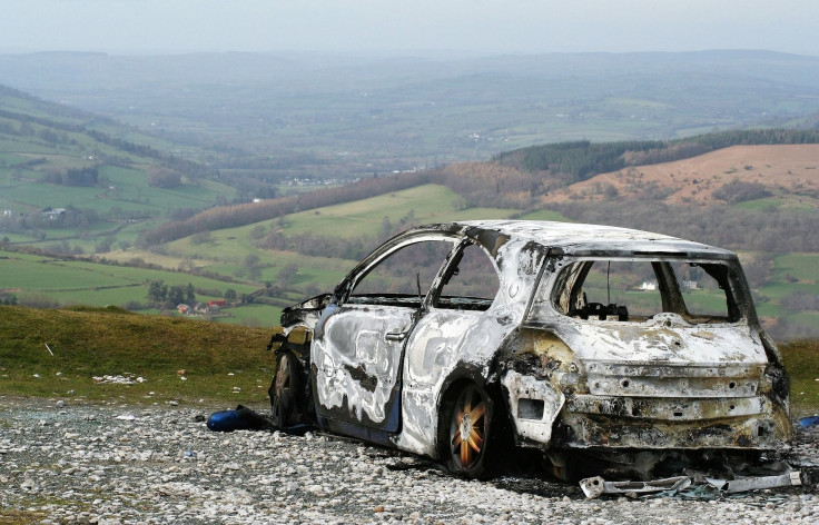 Burned car