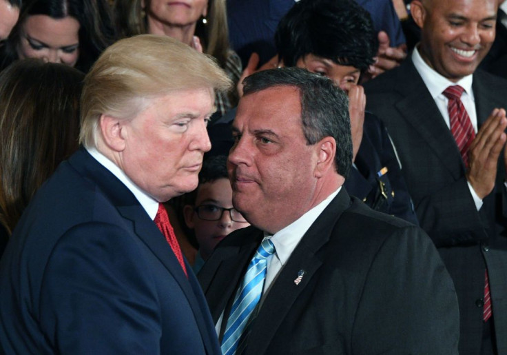 File picture of Donald Trump and Chris Christie