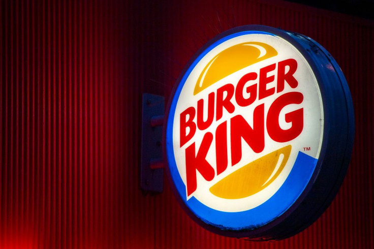 A close-up of a Burger King sign