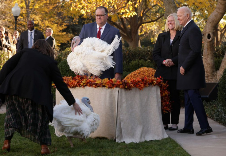 Biden participates in the 74th annual Thanksgiving turkey pardon of Peanut Butter