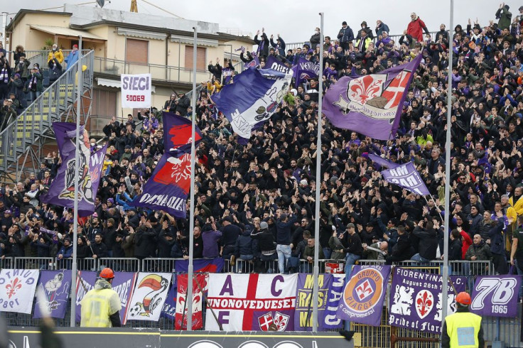 Fans of ACF Fiorentina during the Serie A match between Empoli FC and ACF Fiorentina