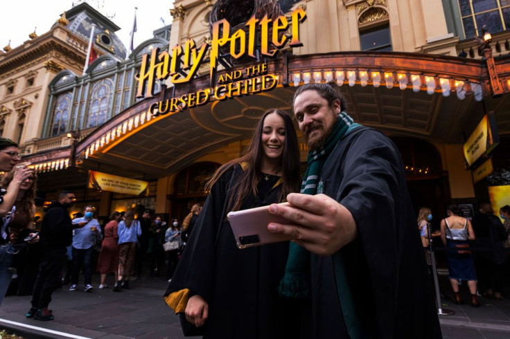 Harry Potter fans take a selfie at Princess Theatre