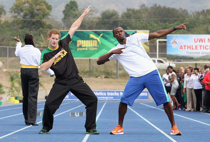 Prince Harry and Usain Bolt 