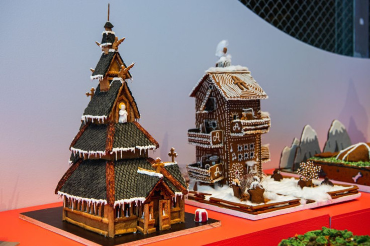 Gingerbread house models at the ArkDes, Sweden