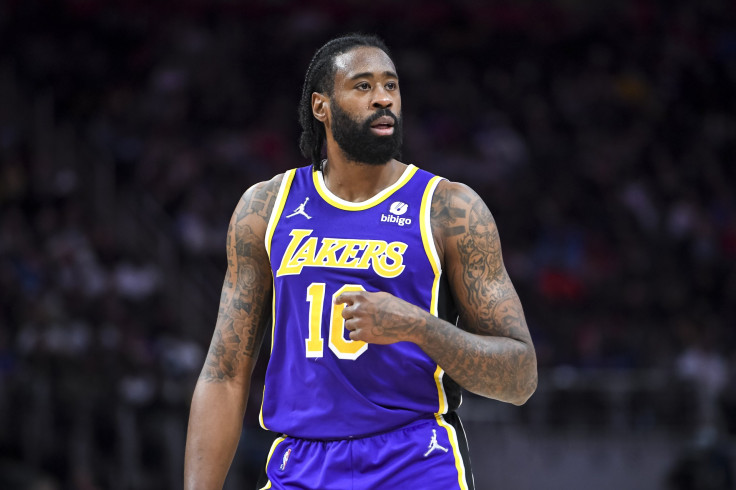 DeAndre Jordan #10 of the Los Angeles Lakers