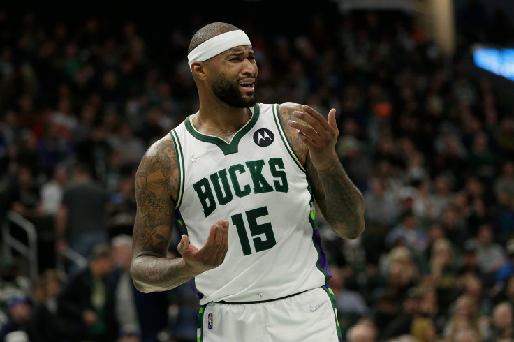 DeMarcus Cousins #15 of the Milwaukee Bucks 