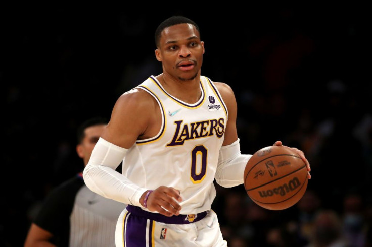 Russell Westbrook #0 of the Los Angeles Lakers