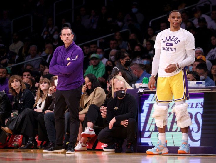 Russell Westbrook #0 and head coach Frank Vogel