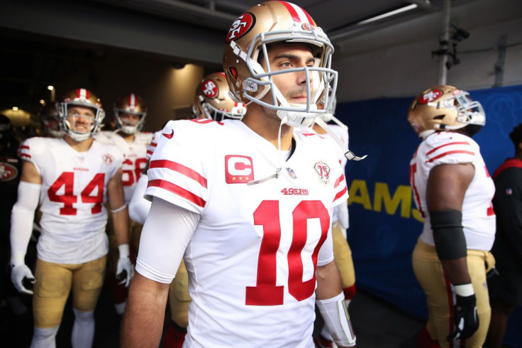 Jimmy Garoppolo #10 of the San Francisco 49ers