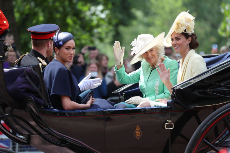 Harry and Meghan along with Camilla and Kate