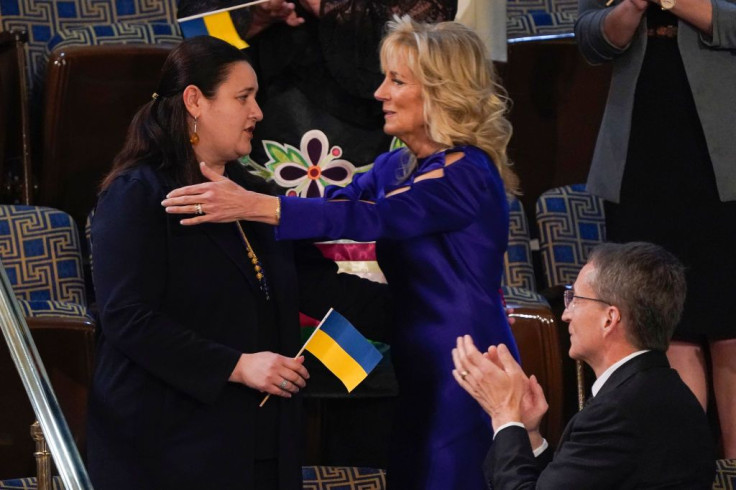 Ukraine Ambassador to the United States, Oksana Markarova and Jill Biden
