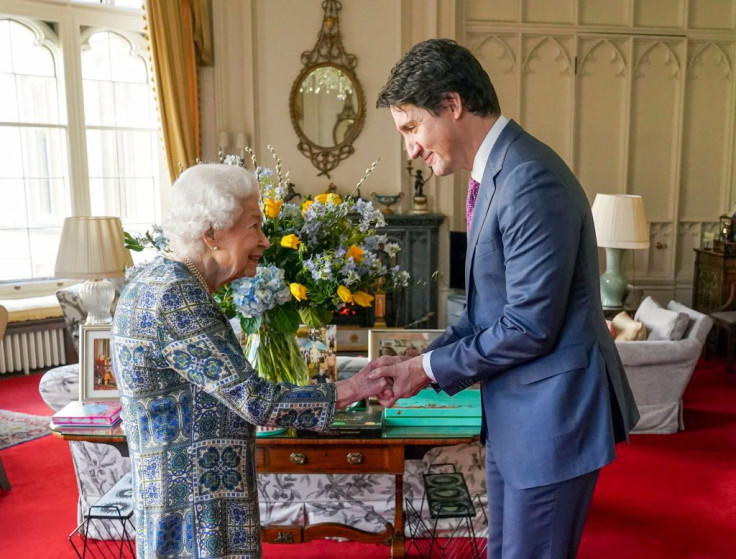 Queen Elizabeth and Justin Trudeau