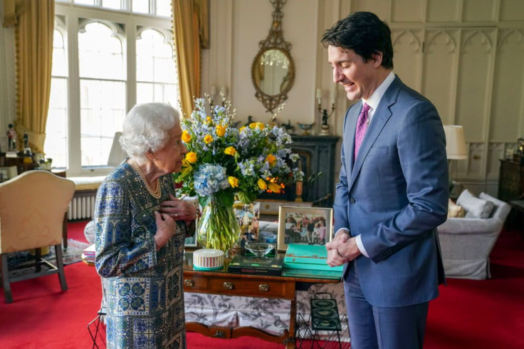 Queen Elizabeth II and Canadian Prime Minister Justin Trudeau