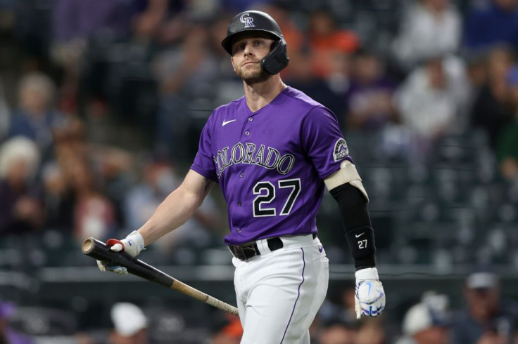 Trevor Story #27 of the Colorado Rockies