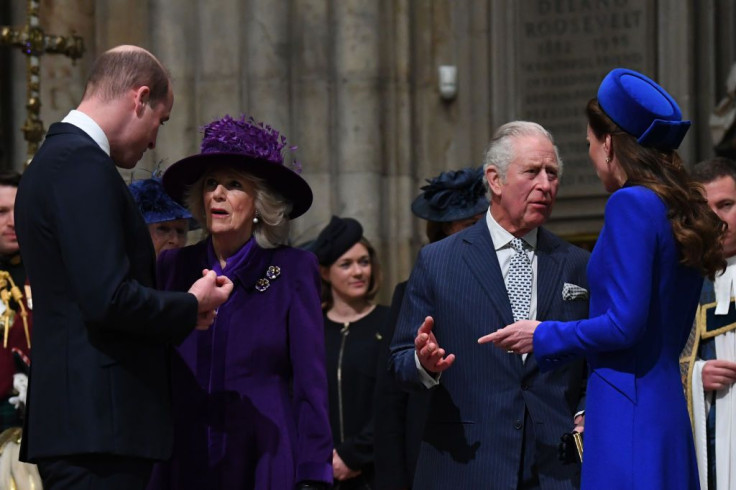Prince Charles and Camilla along with Prince William and Kate Middleton