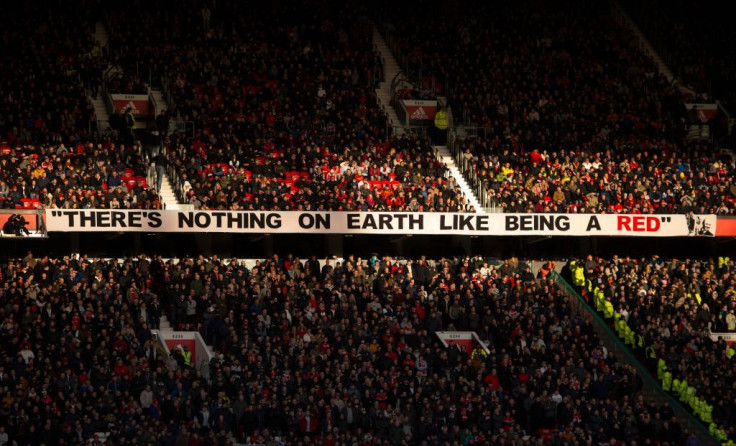 A Manchester United supporter's banner