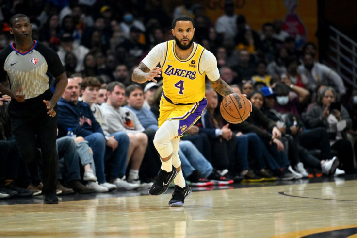 D.J. Augustin #4 of the Los Angeles Lakers