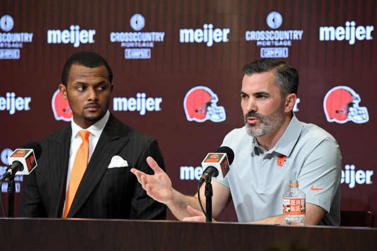 Cleveland Browns head coach Kevin Stefanski and Deshaun Watson