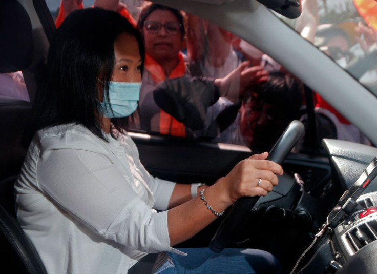 Peruvian former presidential candidate Keiko Fujimori visits her father Alberto Fujimori