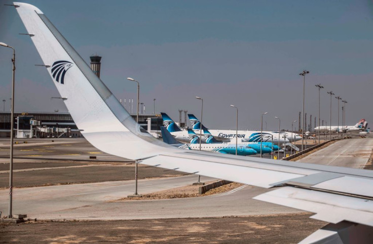 EgyptAir aircraft are pictured on the tarmac of Cairo International Airport