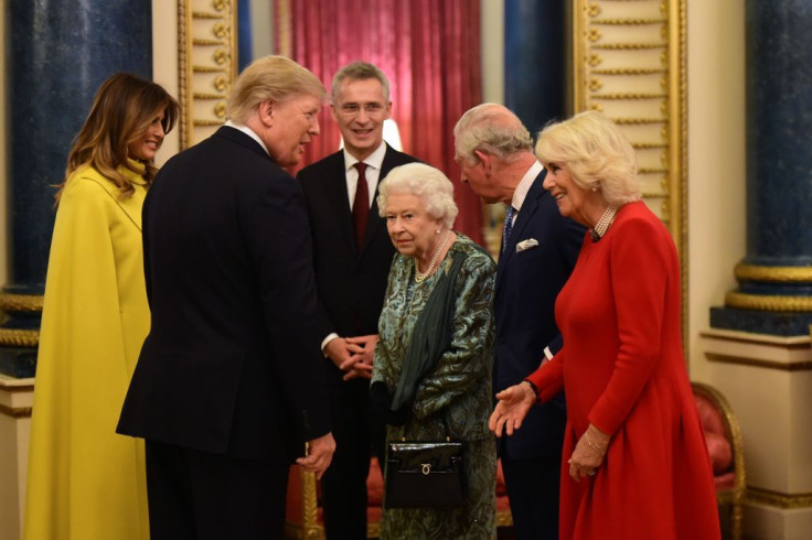 Queen Elizabeth with Donald, Melania Trump and Prince Charles and Camilla
