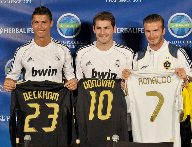 File photo of Cristiano Ronaldo, Iker Casillas and David Beckham