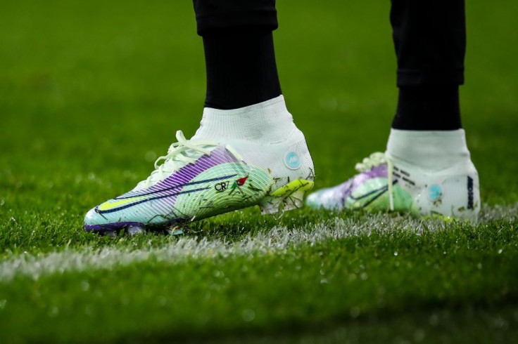 The customised Nike Mercurial football boots of Cristiano Ronaldo 