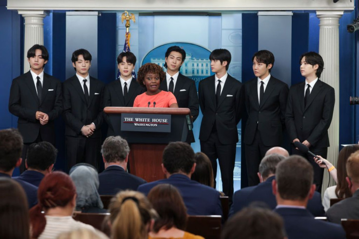 White House Press Secretary Karine Jean-Pierre welcomes BTS