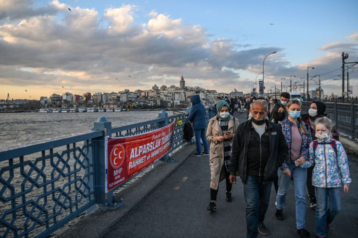 Galata Bridge with the Galata Tower in the background