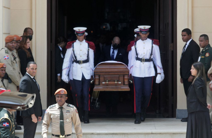 The coffin with the remains of slain Dominican Environment Minister Orlando Jorge Mera