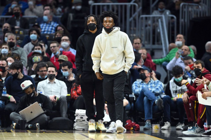 Darius Garland #10 and Collin Sexton #2 of the Cleveland Cavaliers