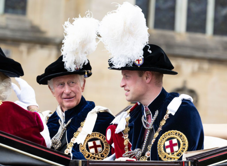 Prince Charles and Prince William attend the Order Of The Garter Service