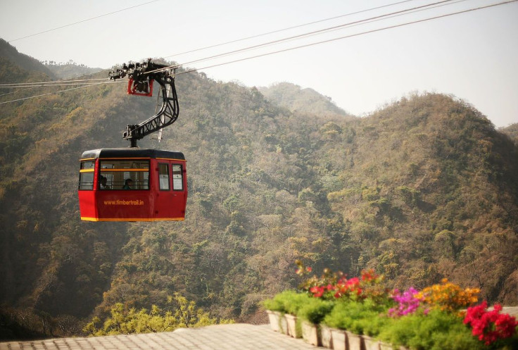File picture of cable car up to the Timber Trail Heights resort in Parwanoo, India