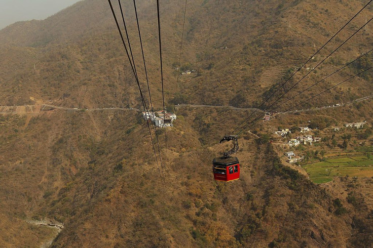 File picture of cable car up to the Timber Trail Heights resort, Parwanoo