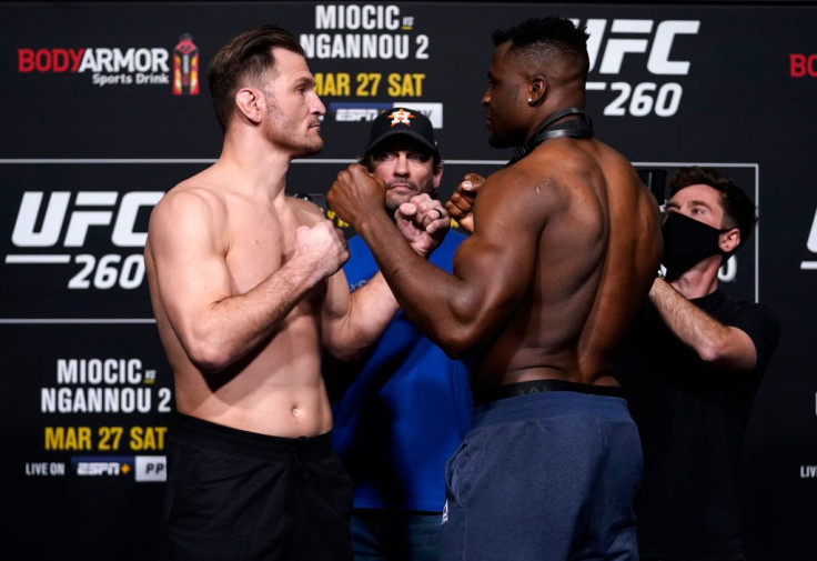 Stipe Miocic and Francis Ngannou 